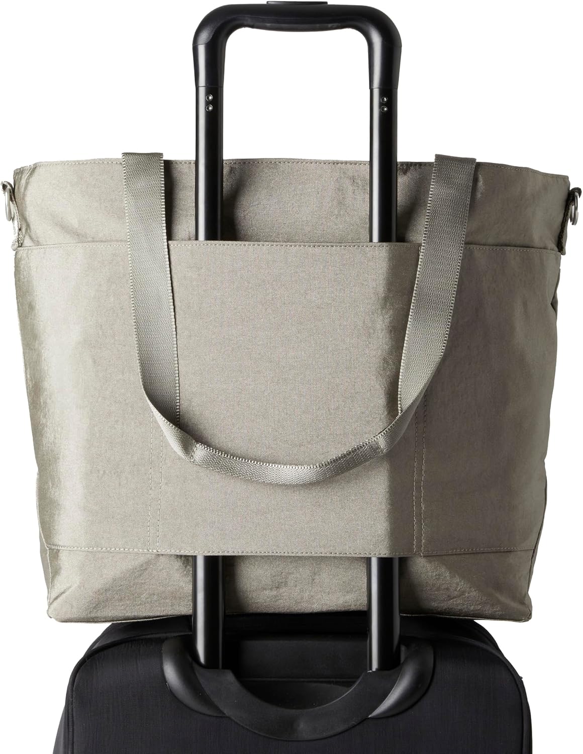 Carryall Tote - Lightweight Nylon Zipper Top Weekender Travel Beach Bag w/Luggage Sleeve