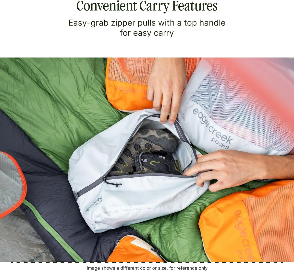 Pack-It Reveal Shoe Sack - Breathable Shoe Storage Sack for Optimizing Luggage Space - Quick-Drying Material - Lightweight - Translucent Fabric - Washable - Ventilate