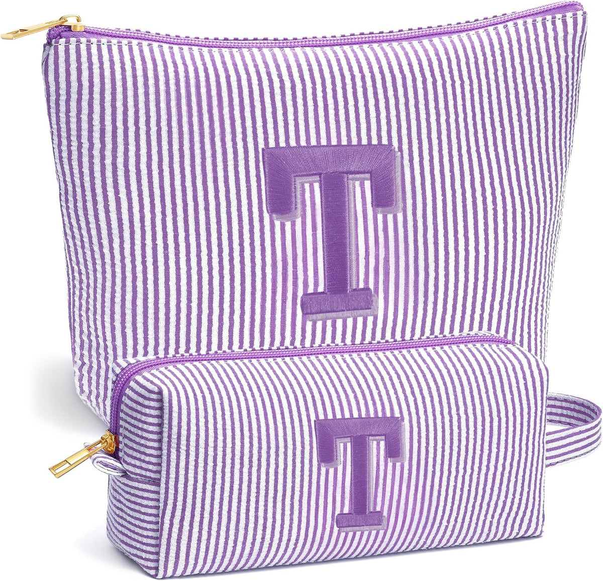Birthday Gifts for Women - Initial Travel Makeup Bag for Women, Teen Girl Gifts Trendy Stuff, Birthday Gift for Women Girls Teen Girls, Pink Travel Makeup Bag - Letter A