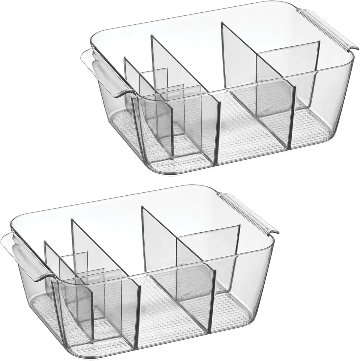 Makeup Organizer for Countertop, Set of 2, Clear | Storage for Cosmetics and Toiletries, Made in USA
