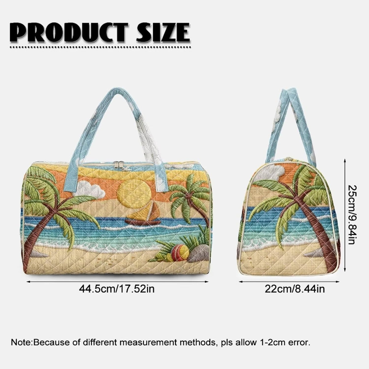 Quilted Tote Bag Large Car Womens Gym Puffer Bag Lightweight Large Capacity Bag with Top Handles Built-in Pockets for Travel, Camping, Work and Shopping