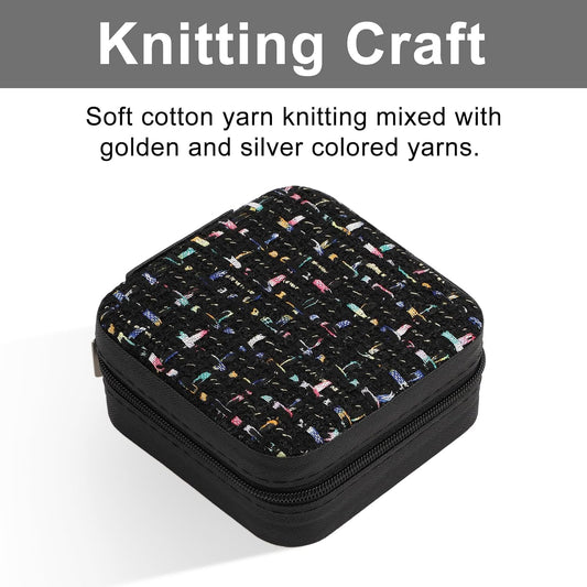 Stylish Portable Mini jewelry box, Travel jewelry organizer (Purple) | Travel jewelry case with cotton yarn knitting top, Thank you gifts for women, Birthday gifts for girls.
