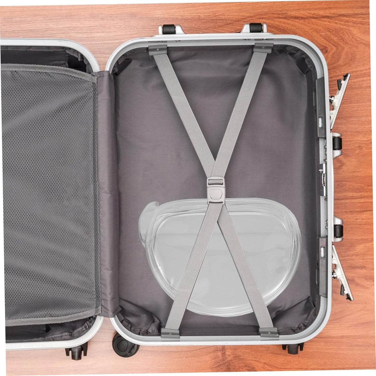 2pcs Travel Organizer Bag Spacious Storage for Bras Zipper Closure for Secure Travel for Women Transparent Design