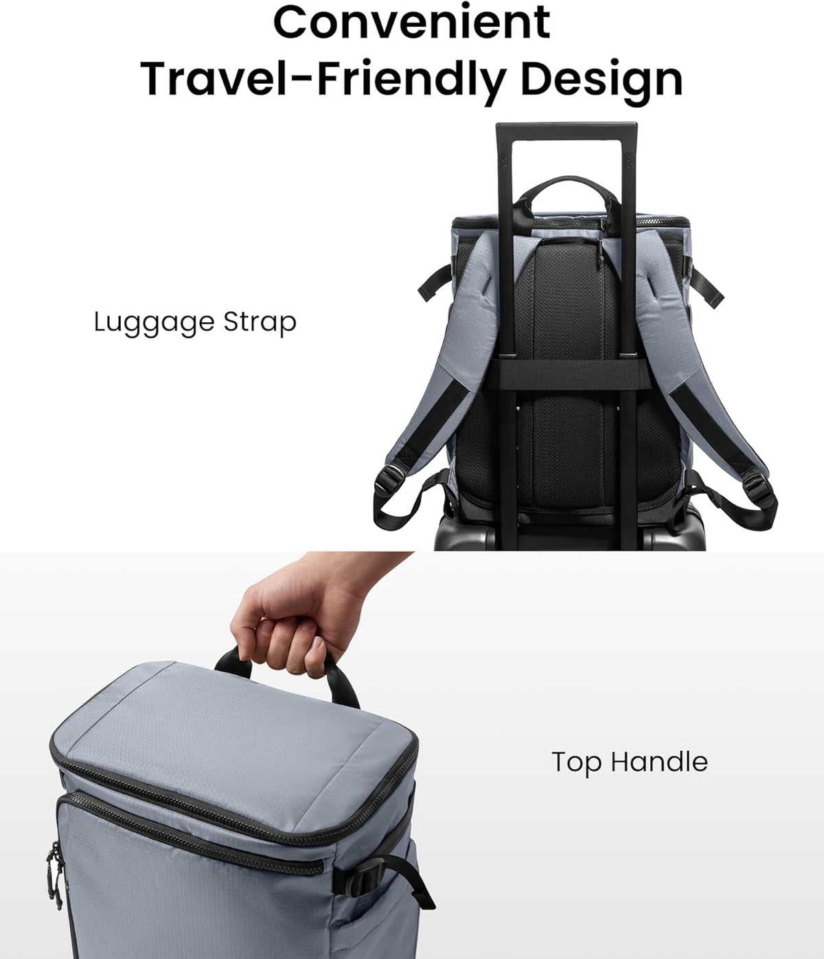 23L-28L Expandable Travel Backpack, Underseat for Ryanair Southwest | Personal Item Backpack for Frontier JetBlue, Lightweight Carry-on Luggage, Water-resistant Business Rucksack Weekender Bag