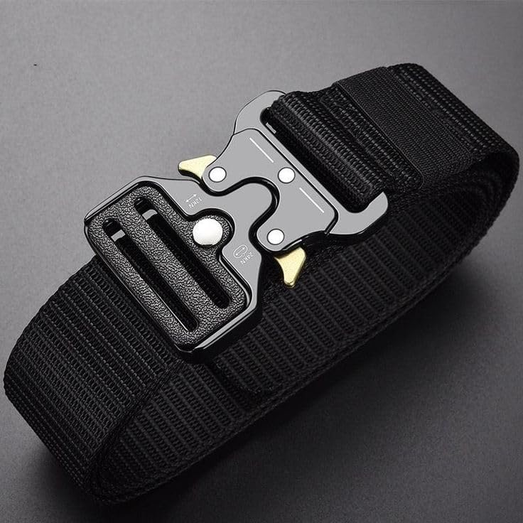 Tactical Belts for Men - Money Belt for Travel for Man Hidden, Belts for Jeans Mens Adjustable edc Belt Mens Belt, Money Belt for Travel for Men Hidden(Black)