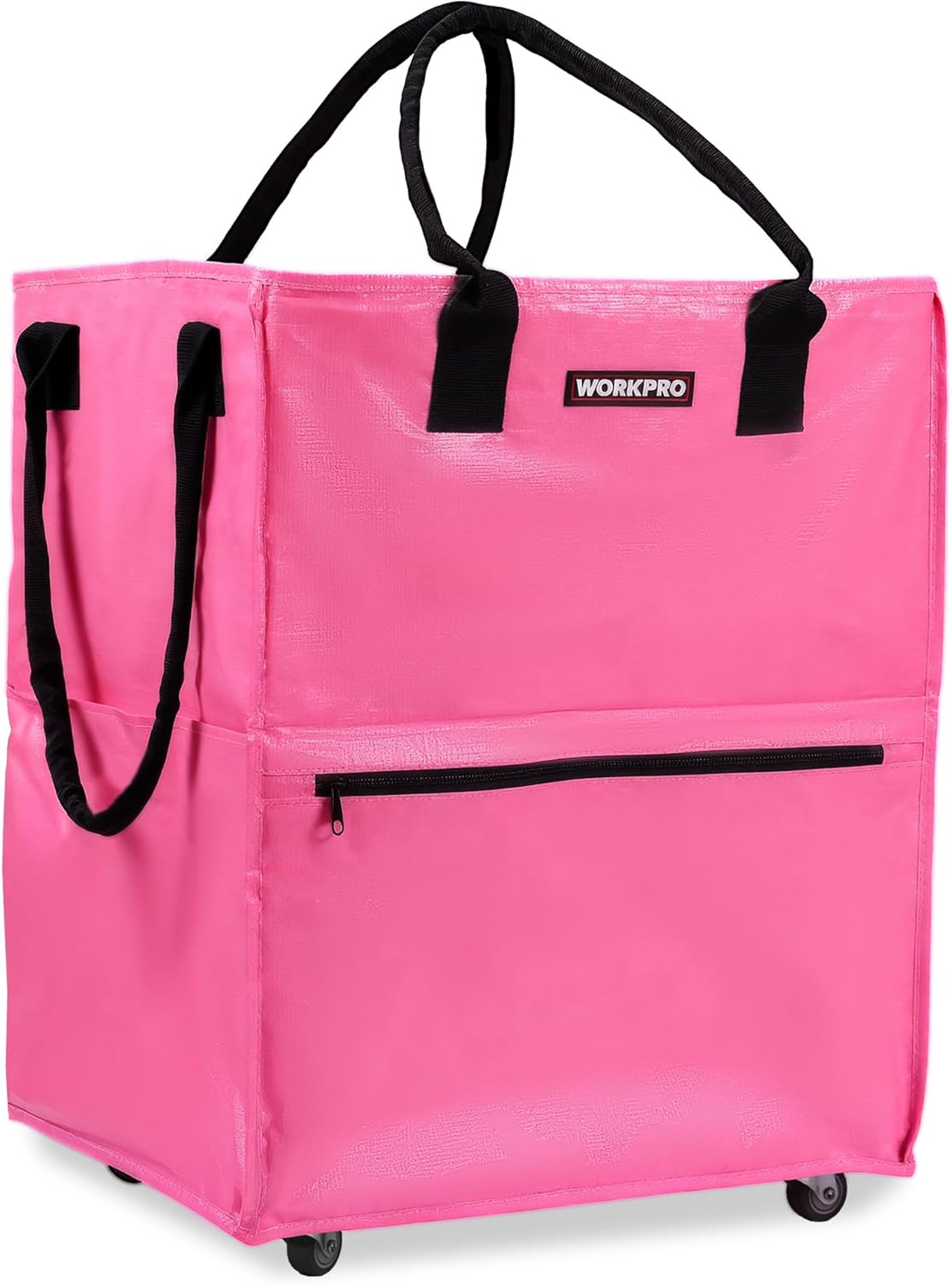 Large Rolling Grocery Bag, 36-Gallon Tote with 5 Wheels, 110 lbs Capacity, Dual Carry, Wide Zipper & Extra Storage for Shopping, Laundry & Moving