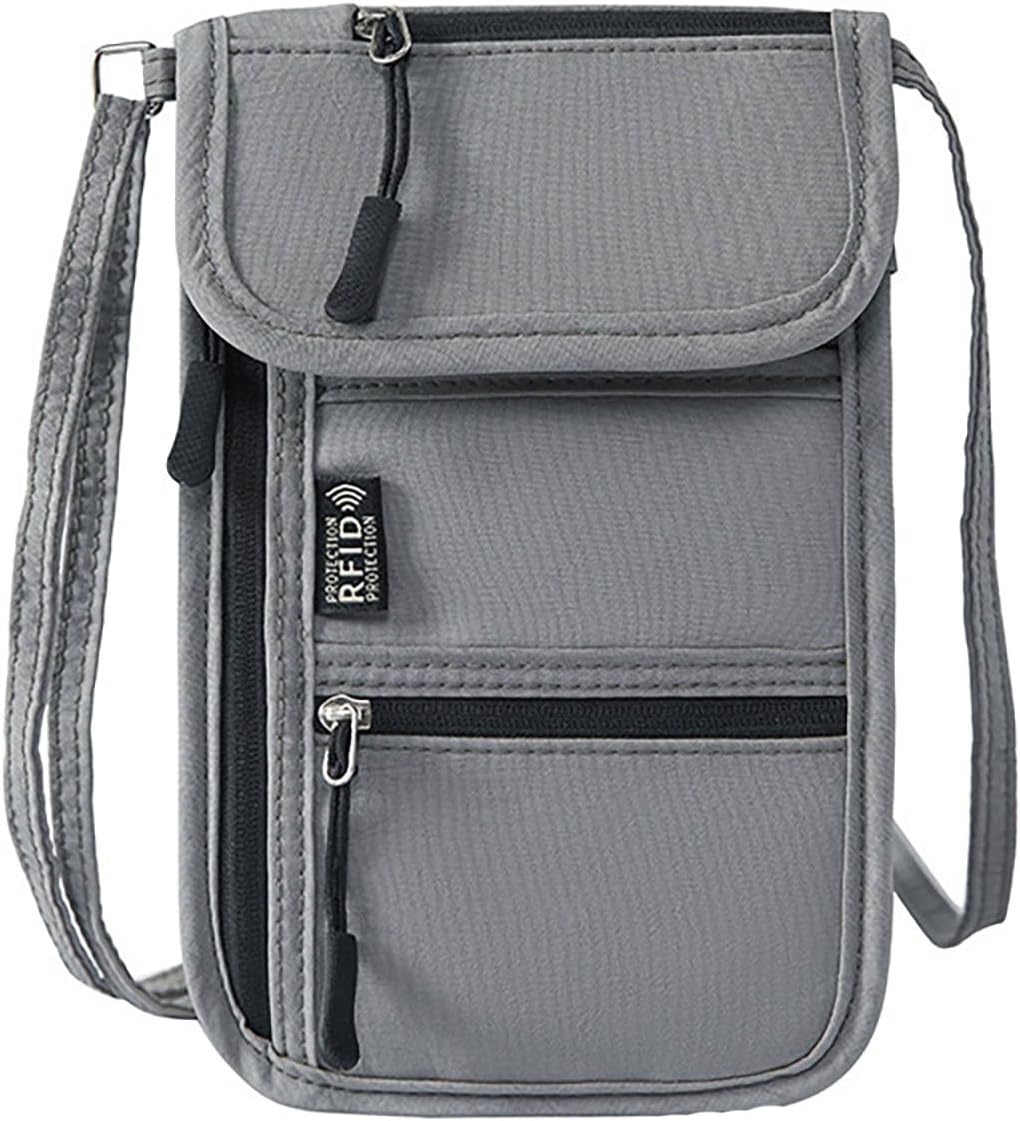 Neck Wallet RFID Blocking Passport Holder | Travel Document Organizer for Cash,Cards,Credit