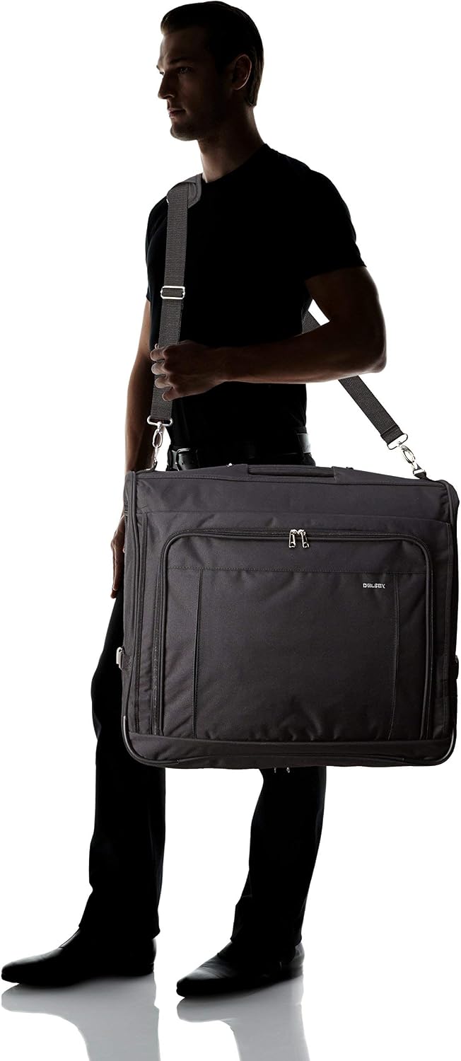 DELSEY PARIS Garment Bags Deluxe Garment Hanging Travel Bag, Black, 45 Inch