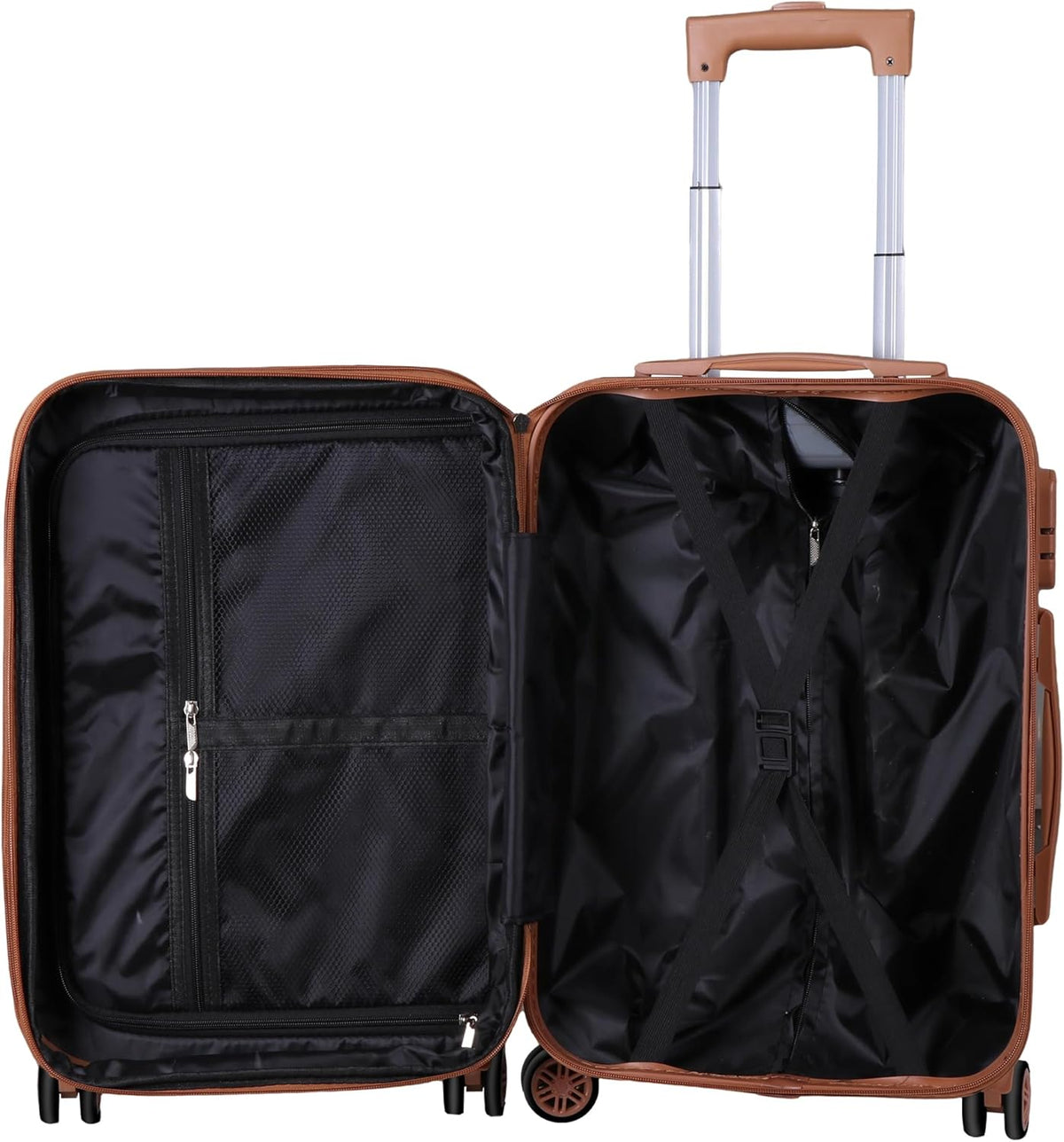 21" Expandable Luggage Spinner Suitcase Carry-On Luggage Hard Shell Built-In TSA lock, 4-Wheel Spinner Travel Suitcase Bag(blue)