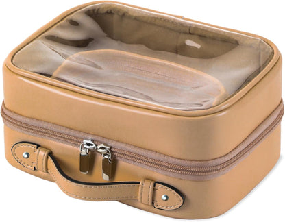 Transparent Makeup Bag Travel Cosmetic Bags Case Waterproof Toiletries Bag Large Capacity Open Storage Bags Organizer With Zipper, Portable Make Up Organizer for Women and Girls