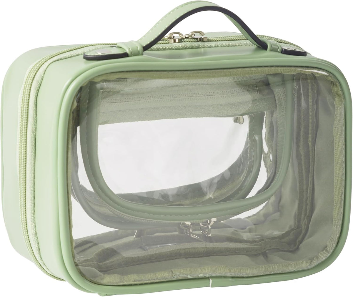Transparent Makeup Bag Travel Cosmetic Bags Case Waterproof Toiletries Bag Large Capacity Open Storage Bags Organizer With Zipper, Portable Make Up Organizer for Women and Girls
