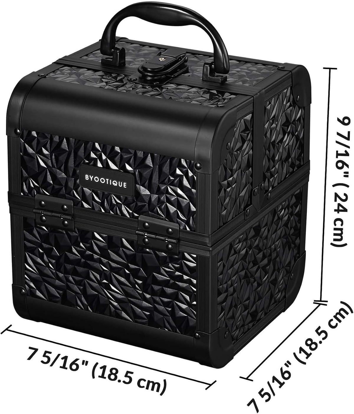 4in1 Cosmetology Case on Wheels w/Cosmetic Storage Makeup Artist | Aluminum Rolling Makeup Suitcase 360° Detachable Wheel Lockable Makeup Case Organizer w/ Mirror Nail Tech AD Graphite