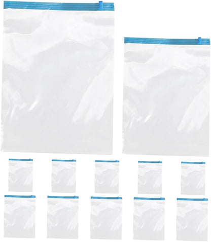 12pcs Travel Space Saver Bags Roll up Compression Bags Compact Travel Storage Moisture Packaging Pouches Easy to Identify