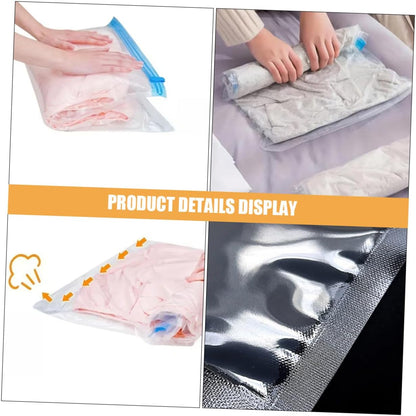 12pcs Travel Space Saver Bags Roll up Compression Bags Compact Travel Storage Moisture Packaging Pouches Easy to Identify