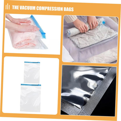 12pcs Travel Space Saver Bags Roll up Compression Bags Compact Travel Storage Moisture Packaging Pouches Easy to Identify
