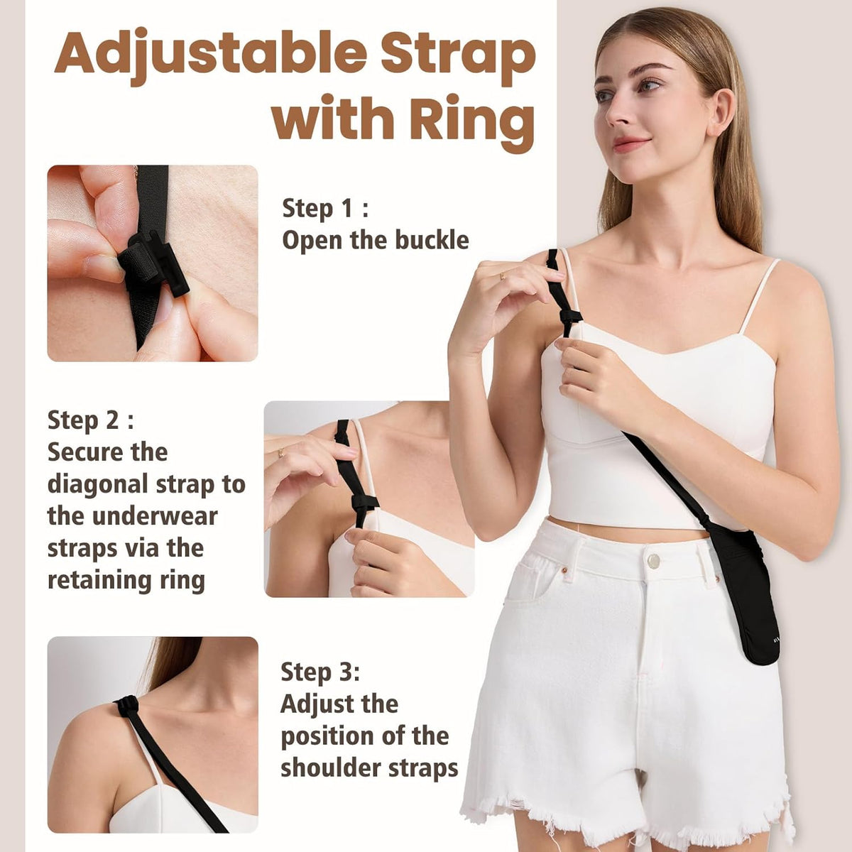 Crossbody Money Belt with Detachable Cardholder, Hidden Travel wallet for Money & Passport - Lightweight, Secure, and Invisible Design for Travel