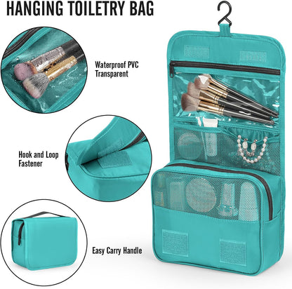 10 Set Packing Cubes for Travel Essentials, Suitcase Organizer Bags in 4 Sizes, Carry-On Luggage Accessories with Laundry Bag, Airplane Must Have with 99-Count Mesh Holes