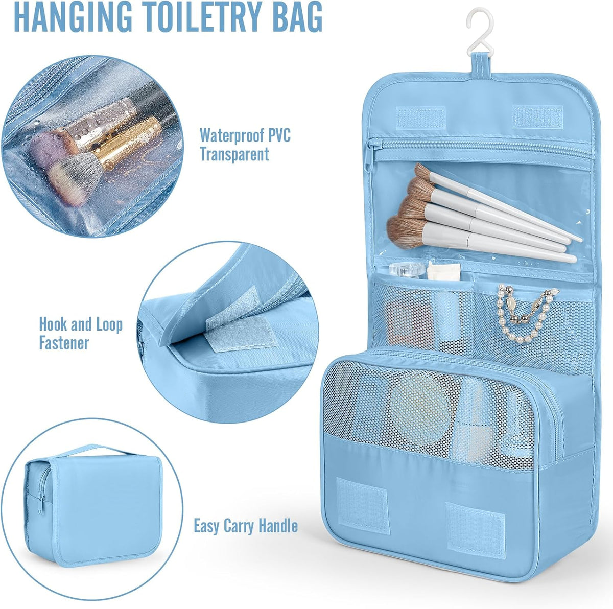 10 Set Packing Cubes for Travel Essentials, Suitcase Organizer Bags in 4 Sizes, Carry-On Luggage Accessories with Laundry Bag, Airplane Must Have with 99-Count Mesh Holes