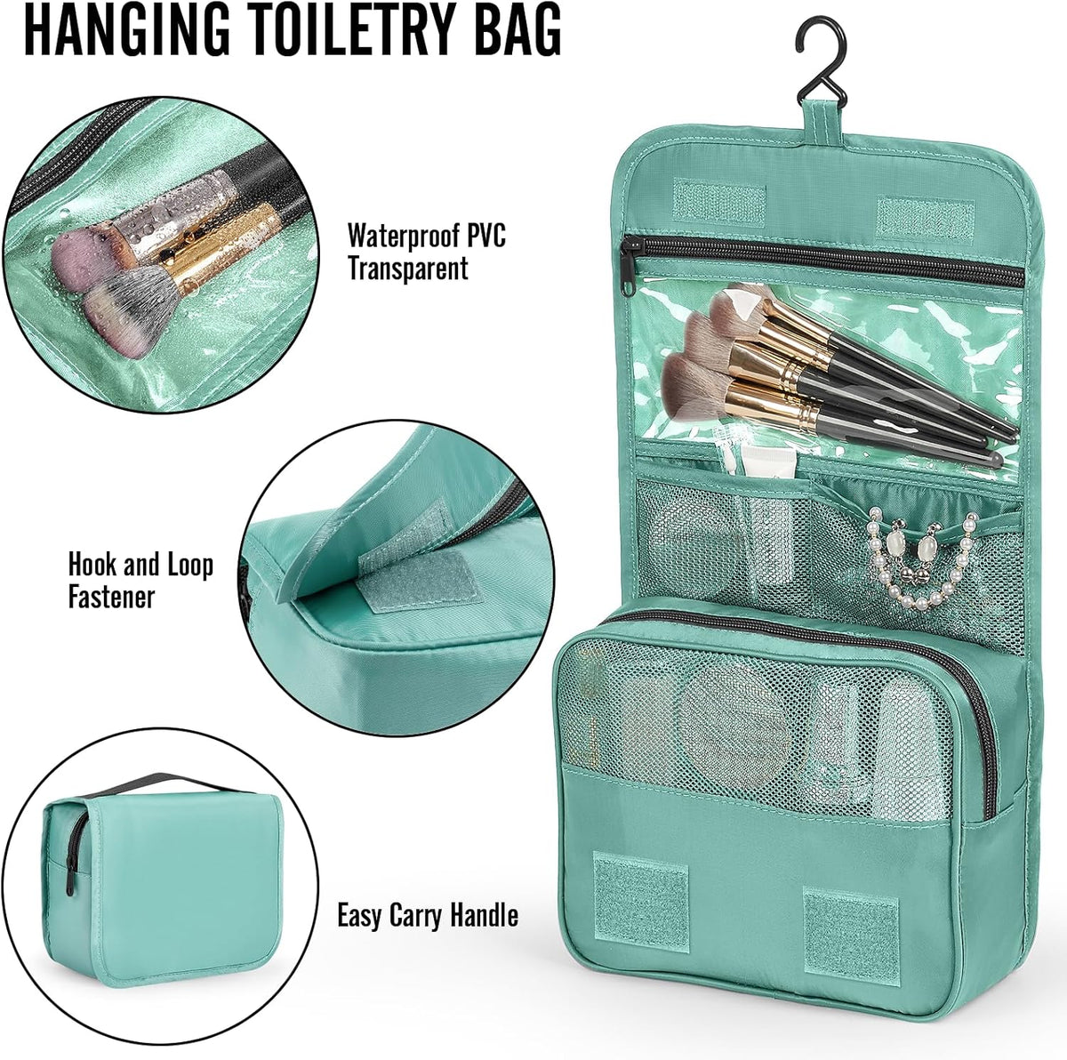 10 Set Packing Cubes for Travel Essentials, Suitcase Organizer Bags in 4 Sizes, Carry-On Luggage Accessories with Laundry Bag, Airplane Must Have with 99-Count Mesh Holes