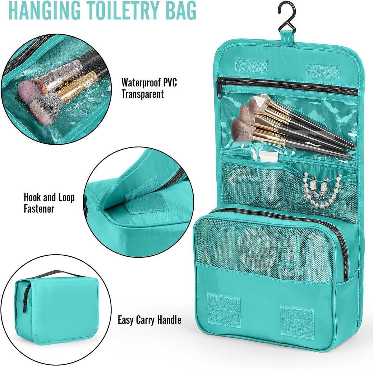 10 Set Packing Cubes for Travel Essentials, Suitcase Organizer Bags in 4 Sizes, Carry-On Luggage Accessories with Laundry Bag, Airplane Must Have with 99-Count Mesh Holes