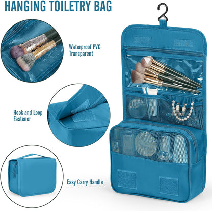 10 Set Packing Cubes for Travel Essentials, Suitcase Organizer Bags in 4 Sizes, Carry-On Luggage Accessories with Laundry Bag, Airplane Must Have with 99-Count Mesh Holes