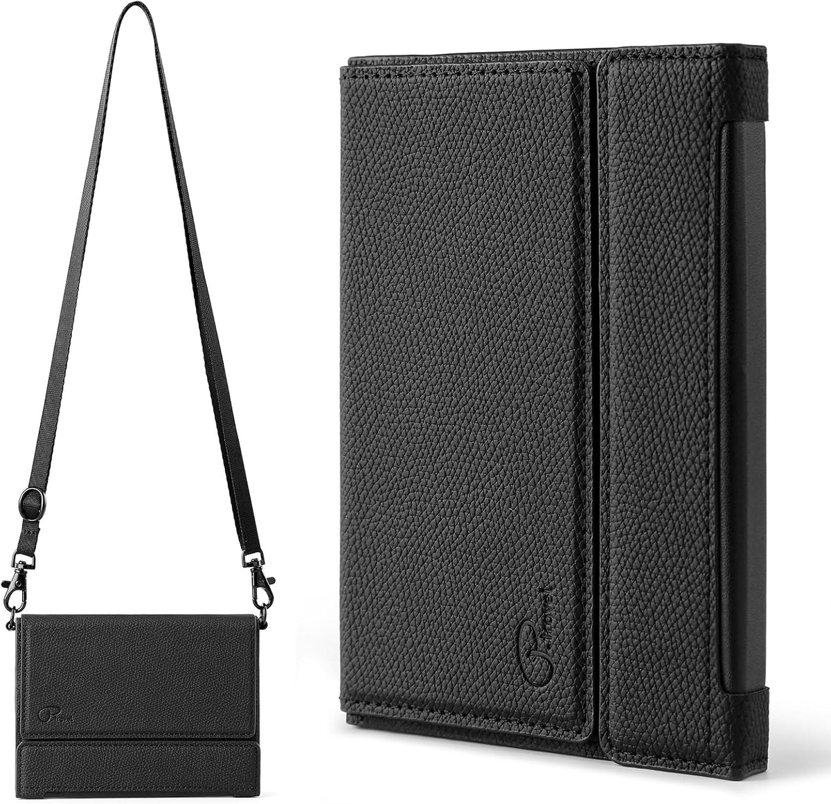 Travel Passport Holder - Family Passport Wallet Holder, Lightweight Portable Travel Document Organizer Passport Card Cover with Zipper Pocket (Black)