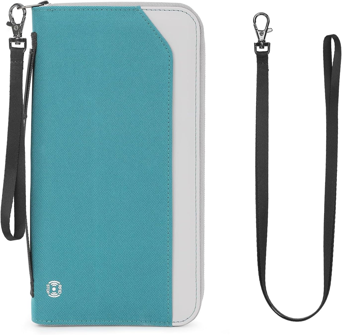 Travel Passport Holder - Family Passport Wallet Holder, Lightweight Portable Travel Document Organizer Passport Card Cover with Zipper Pocket (Black)