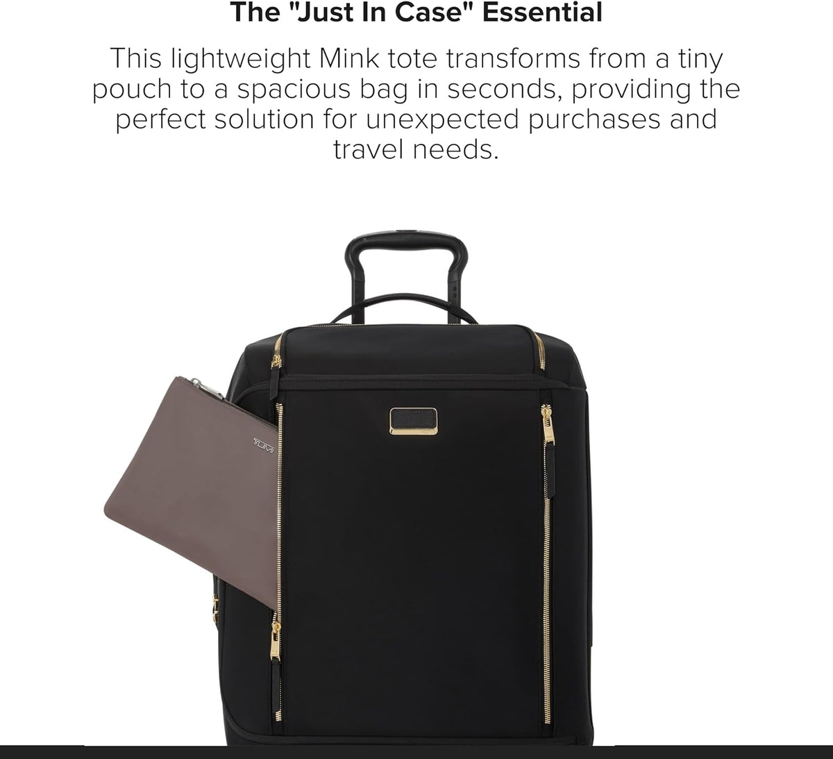 Just In Case Tote - Packable Travel Tote Bag for Women & Men - Carry Travel Accessories Easily