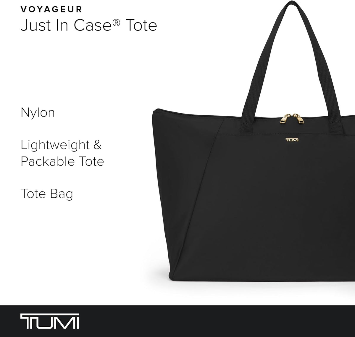Just In Case Tote - Packable Travel Tote Bag for Women & Men - Carry Travel Accessories Easily