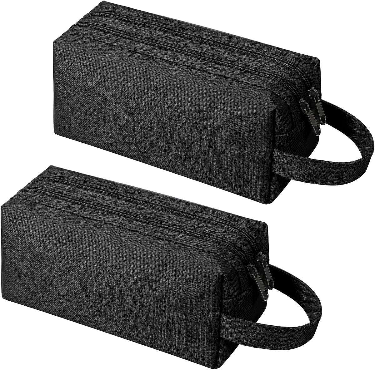 2 Pcs Men Toiletry Travel Bag,Waterproof Mens Toiletry Bags | Oxford Cloth Toiletry Bag for Men Small,Hanging Travel Toiletry Bag Men,Travel Essentials Accessories (Black)