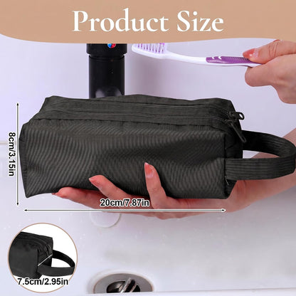 2 Pcs Men Toiletry Travel Bag,Waterproof Mens Toiletry Bags | Oxford Cloth Toiletry Bag for Men Small,Hanging Travel Toiletry Bag Men,Travel Essentials Accessories (Black)