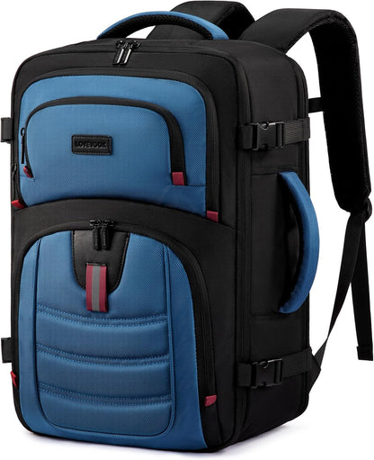 40L Travel Backpack for Men - Airline Approved Carry On Backpack | TSA Bags with 3 Packing Cubes, Waterproof Weekender Backpack Fits 17" Laptop, Overnight Personal Item Bag for Business Trips