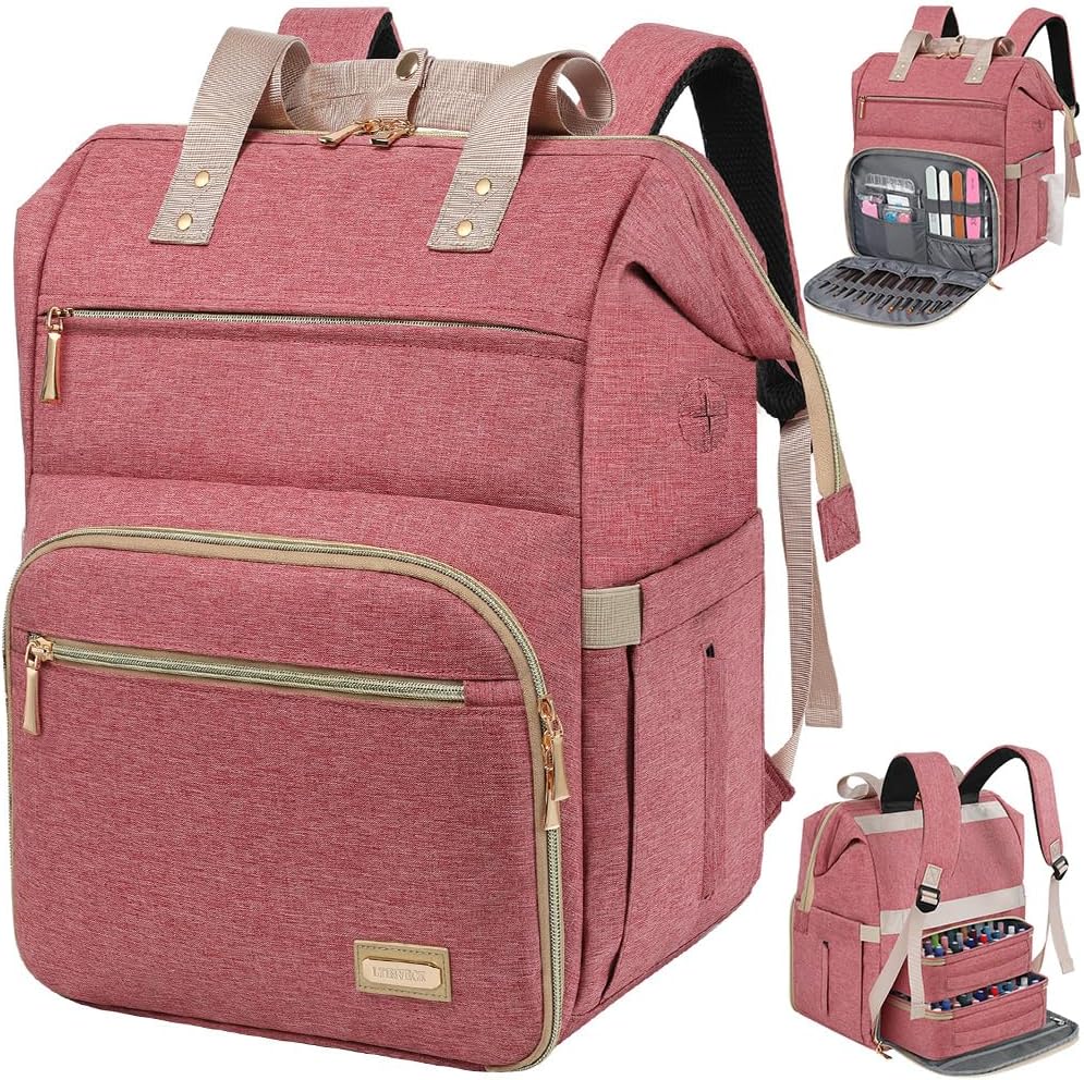 Nail Polish Organizer Case Backpack Holds 70 Bottles (15ml/0.5fl.oz) & Nail Lamp, 2 Layers Detachable Nail Kit Storage Case, Large Travel Nail Supplies Shoulder Bag for Manicure Tools (Purple)