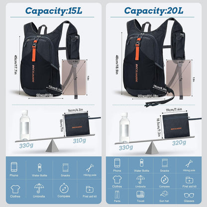 20L Small Hiking Backpack for Men Women Foldable Packable Back Pack Ultralight Hiking Daypack for Travel Camping Outdoor, Beige