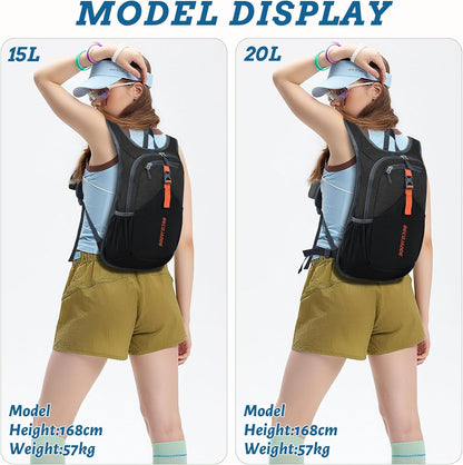 20L Small Hiking Backpack for Men Women Foldable Packable Back Pack Ultralight Hiking Daypack for Travel Camping Outdoor, Beige