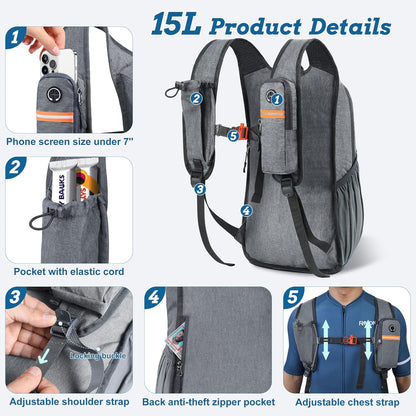 20L Small Hiking Backpack for Men Women Foldable Packable Back Pack Ultralight Hiking Daypack for Travel Camping Outdoor, Beige