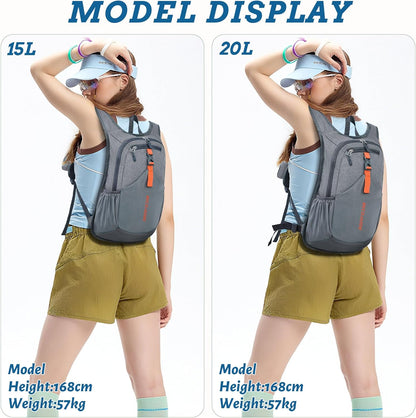 20L Small Hiking Backpack for Men Women Foldable Packable Back Pack Ultralight Hiking Daypack for Travel Camping Outdoor, Beige