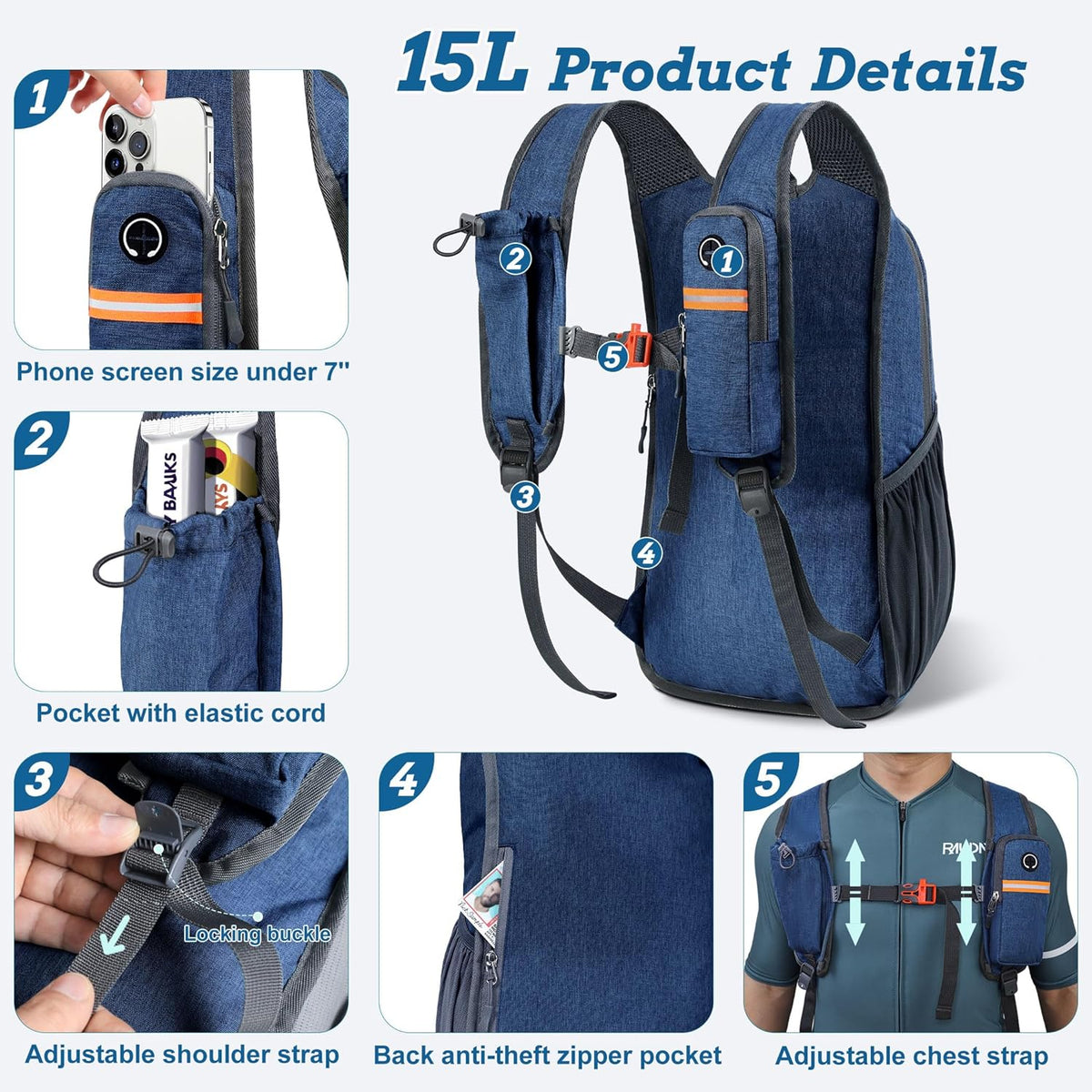 20L Small Hiking Backpack for Men Women Foldable Packable Back Pack Ultralight Hiking Daypack for Travel Camping Outdoor, Beige