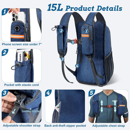 20L Small Hiking Backpack for Men Women Foldable Packable Back Pack Ultralight Hiking Daypack for Travel Camping Outdoor, Beige