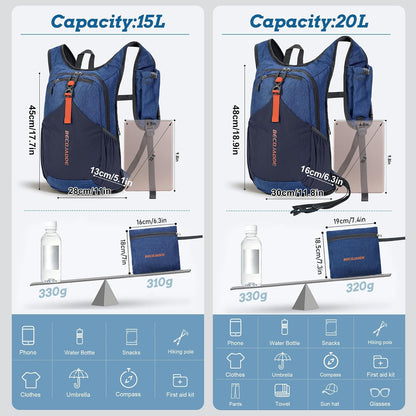 20L Small Hiking Backpack for Men Women Foldable Packable Back Pack Ultralight Hiking Daypack for Travel Camping Outdoor, Beige