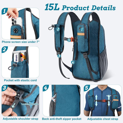 20L Small Hiking Backpack for Men Women Foldable Packable Back Pack Ultralight Hiking Daypack for Travel Camping Outdoor, Beige