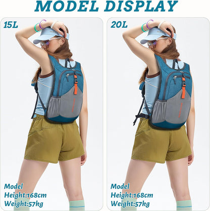 20L Small Hiking Backpack for Men Women Foldable Packable Back Pack Ultralight Hiking Daypack for Travel Camping Outdoor, Beige