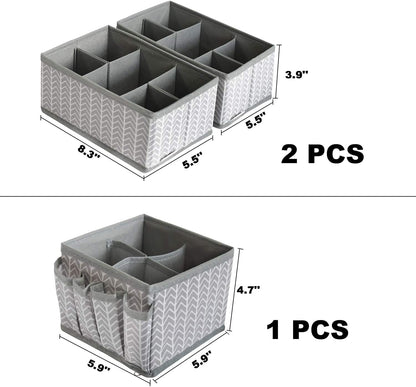 Cosmetic Storage Bins Makeup Organizer, Adjustable Multifunction Storage Box Desk Drawer Divider for Makeup Brushes, Bathroom Countertop or Dresser, Set of 4