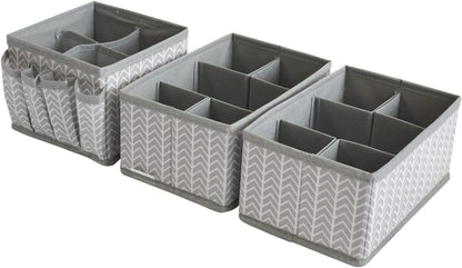 Cosmetic Storage Bins Makeup Organizer, Adjustable Multifunction Storage Box Desk Drawer Divider for Makeup Brushes, Bathroom Countertop or Dresser, Set of 4