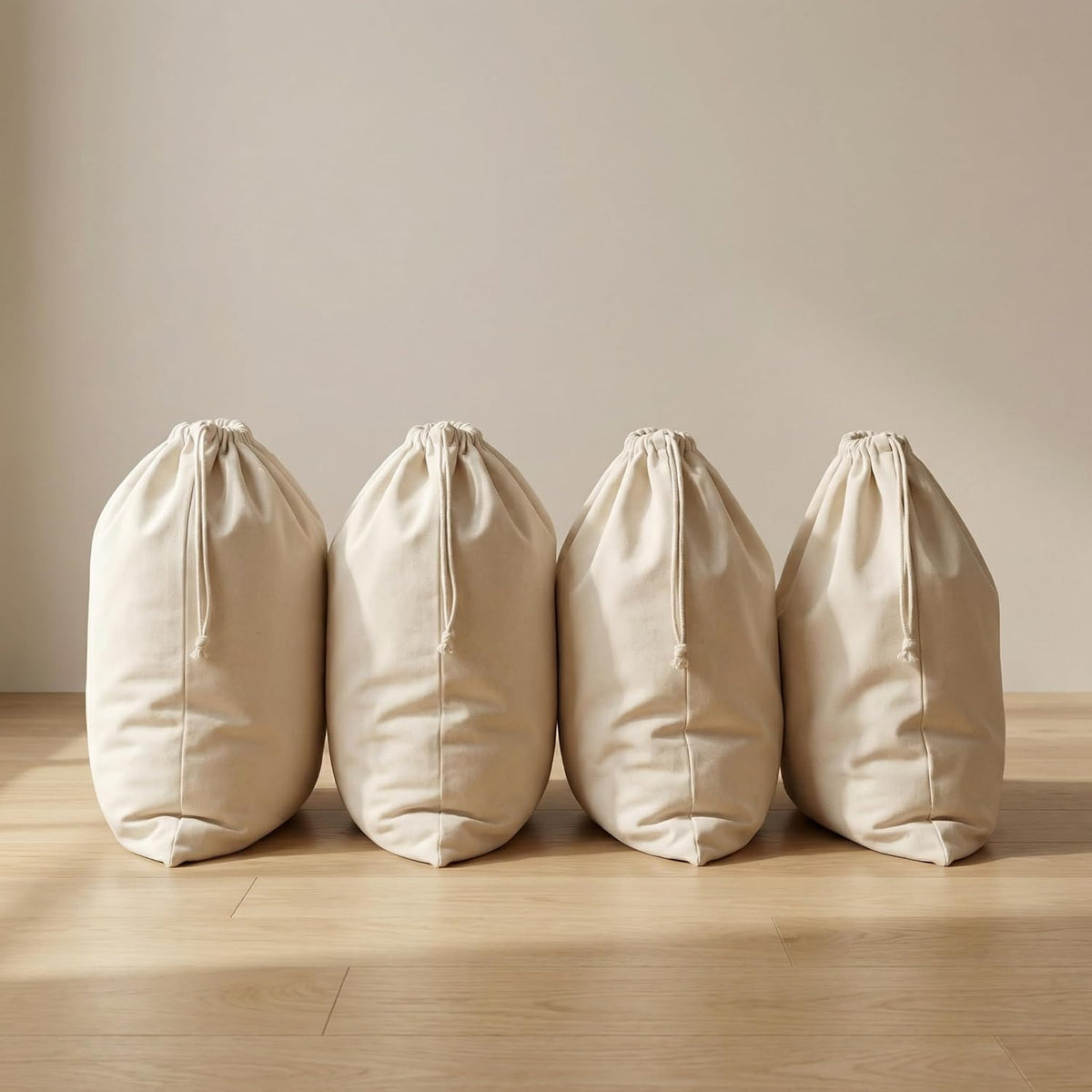 Urban Villa Laundry Bags 1-Pack 28”x36" Extra-Large Cotton Canvas Heavy Duty Washable Durable Travel Laundry Sacks with Drawstring Closure Reusable Hamper Liners for Dirty Clothes Delicates & Lingerie
