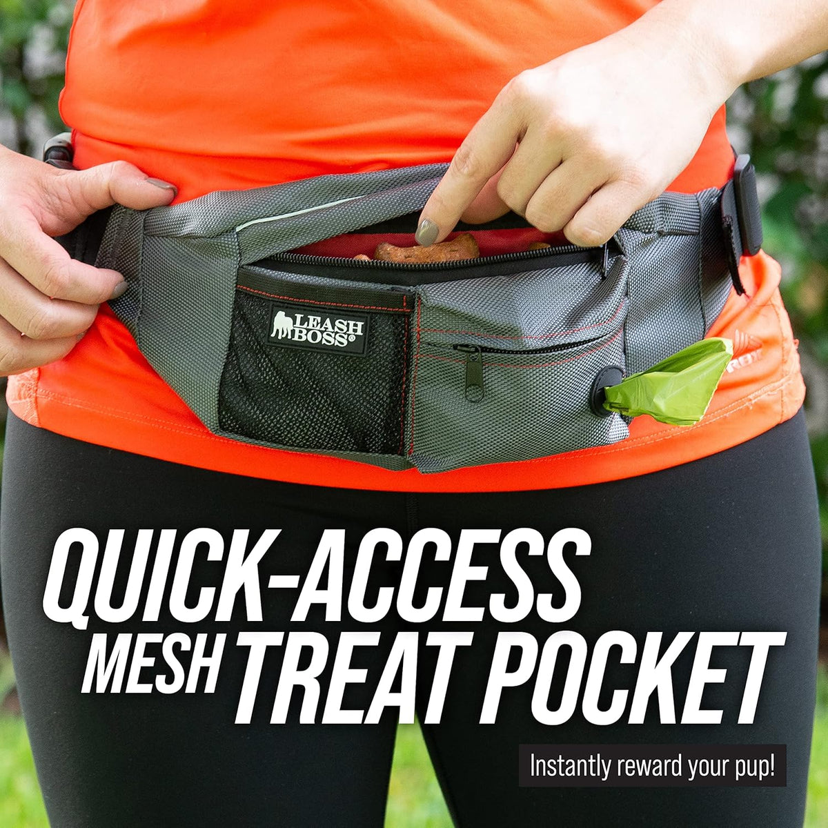Dog Treat Pouch for Training | Training Treat Pouches for Pet Training | Treat Bag for Dog Training | Portable Kibble Snack Container for Pets | Fanny Pack Waist Belt Transport On The Go