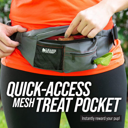 Dog Treat Pouch for Training | Training Treat Pouches for Pet Training | Treat Bag for Dog Training | Portable Kibble Snack Container for Pets | Fanny Pack Waist Belt Transport On The Go