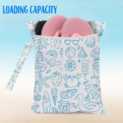 Cherry Wet Bag for Swimsuit Dirty Clothes Yoga Gym Diaper, Wet Dry Bag, Beach Vacation Essential for Travel Poor Bathing Summer Cherry Gifts
