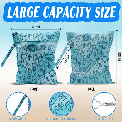 Cherry Wet Bag for Swimsuit Dirty Clothes Yoga Gym Diaper, Wet Dry Bag, Beach Vacation Essential for Travel Poor Bathing Summer Cherry Gifts