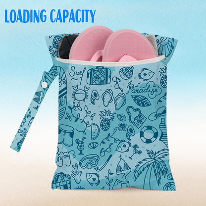 Cherry Wet Bag for Swimsuit Dirty Clothes Yoga Gym Diaper, Wet Dry Bag, Beach Vacation Essential for Travel Poor Bathing Summer Cherry Gifts
